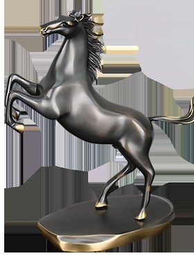 纯铜马到成功办公室铜马摆件客厅酒柜轻奢高档Q装饰品乔迁新居礼