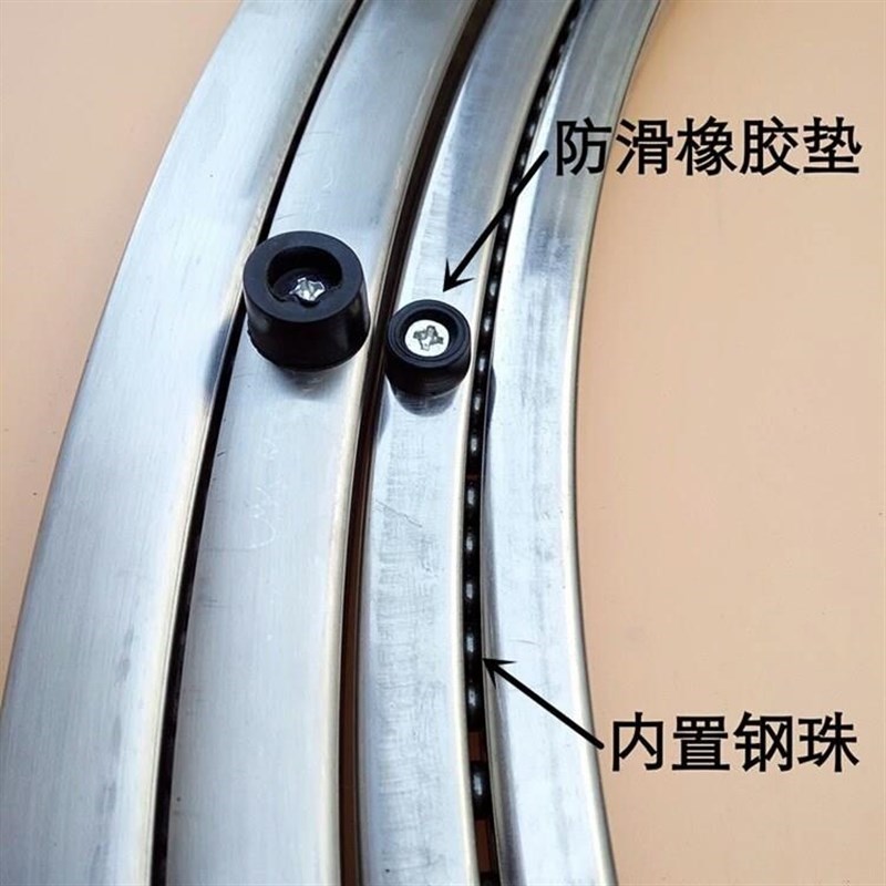 IL餐桌转盘底座轴承饭桌圆桌桌面不锈钢转芯家用轨道大理石旋转配
