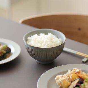 餐具汤碗单个家用竖纹米饭碗 日本进口Saliu陶瓷吃饭碗燕麦碗日式