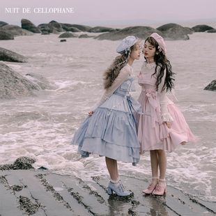 洛丽塔 玻璃纸之夜寂静的婚礼提花点纱内搭2.0翻领内搭优雅Lolita