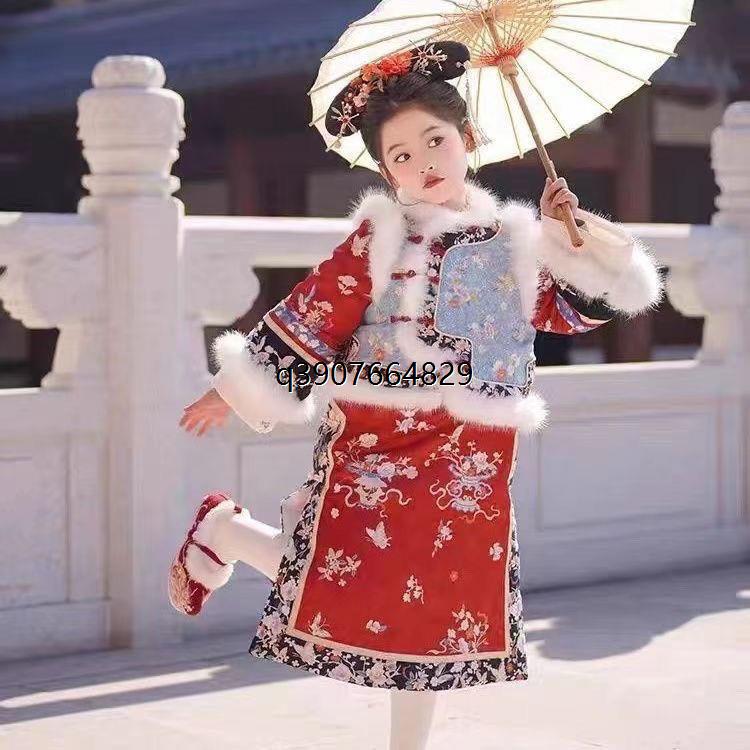 新款汉服拜年儿童女童古