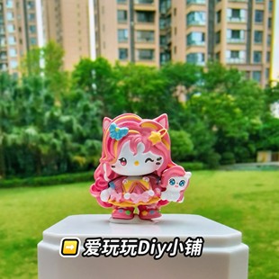 柔柔KTHello kittyDIY手办摆件桌面装饰品公仔PU电视柜玄关创意