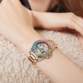 镂空自动机械表防S水时尚 时尚 锆石镶嵌经典 潮流女表