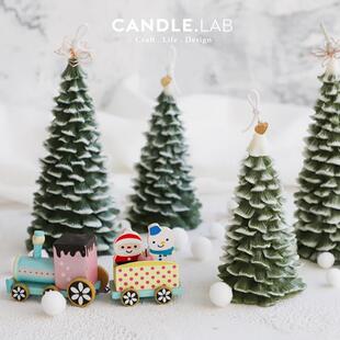 立体圣诞节圣诞树DIY香薰石膏蜡烛扩香手工硅胶模具 CANDLE.LAB