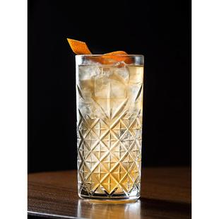 Ps52800 Bar Legend土耳其进口雕花玻璃科林杯家用钻石纯色酒杯