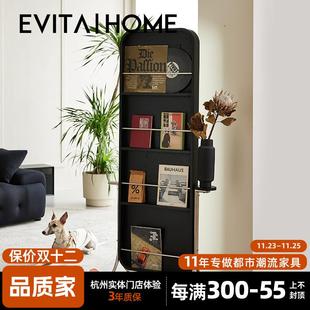 全身镜可移动带滑轮小户型镜子旋转落地镜杂志架穿衣镜轻奢高级