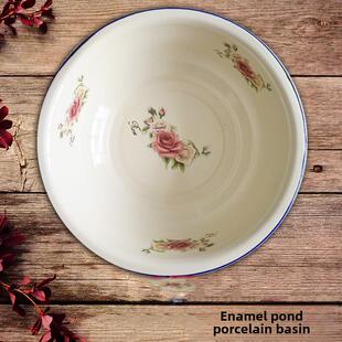 加厚搪瓷面盆卡通洗Pp面盆洋瓷面盆及面盆足面盆可加热1