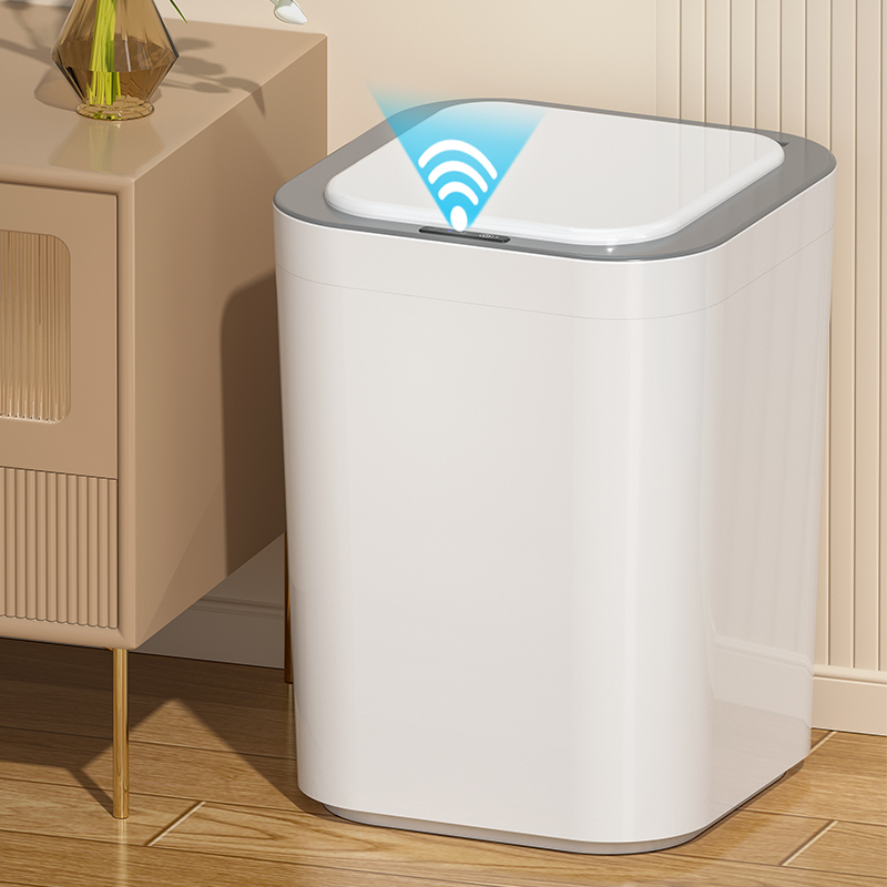 智能垃圾桶家用h2023新款客厅厨房轻奢电动化妆室厕所卫生纸桶带