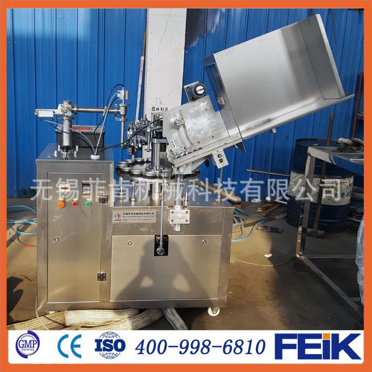 高粘稠硅胶灌封机玻璃胶全自动金属铝管灌装封尾机压料机连接