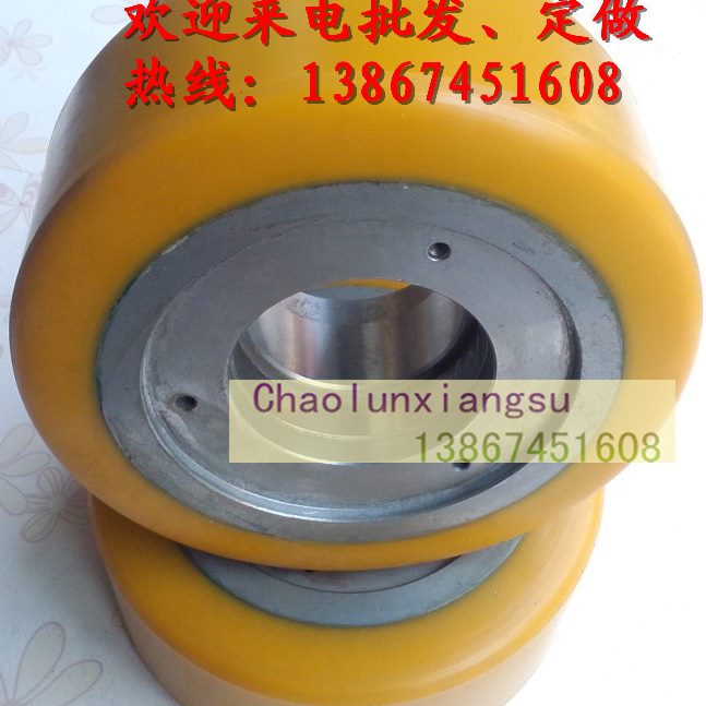 聚氨酯85脱胶承重质材210不*抗压电动叉车轮子好轮质耐磨量耐磨