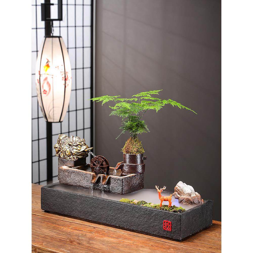 流水摆件招财喷泉循环水创意鱼缸装饰办公室客厅家居桌面乔迁礼品,家居饰品,流水摆件,淘宝优惠券,粉丝福利购,淘宝优惠卷