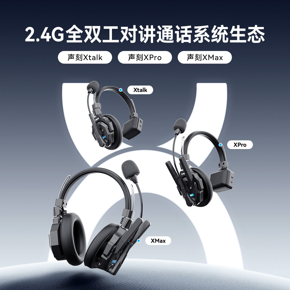 声刻XPro5 降噪无线导播通话系统全双工对讲机头戴式耳机影视赛