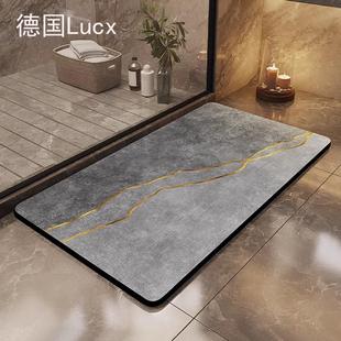 德国Lucx软硅藻泥浴室地垫家用吸水垫耐脏防滑卫生间门口踩脚垫子