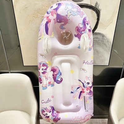 冲浪板儿童装备水上漂流戏水玩具充气女孩游泳滑水浮板卡通把手