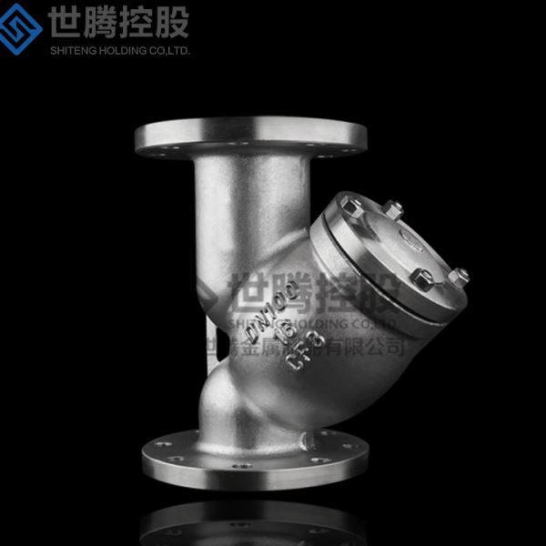 铸钢蒸汽管道焊接过滤器阀门GL41W-100C不锈钢Y型法兰过滤器DN200