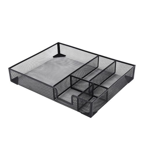 多分格收纳框金属盘简约办公文具收纳盒杂物架简约抽屉收纳框