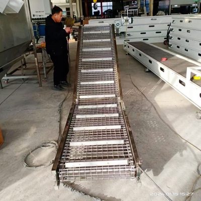 爬坡输送机承重30不锈钢网金属流水线带厂件淬家火水链提升4过高