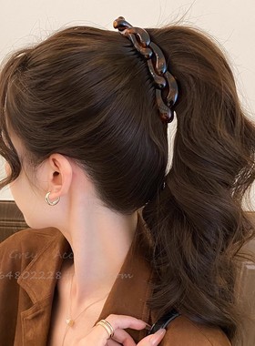 香蕉夹竖夹2025新款高马尾发夹女高级感扭扭夹发量多抓夹发卡头饰