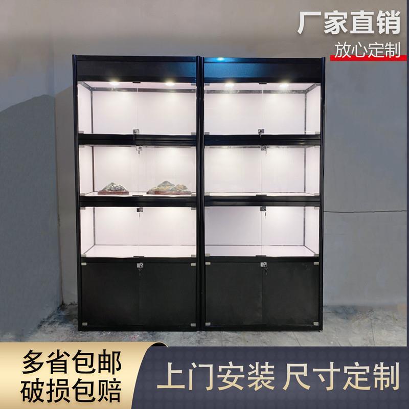 雕像展示柜博物馆玻璃柜瓷器奇石展柜古玩古董文物展览柜陈列直销