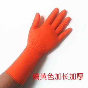 贴手一次性胶手套加厚加长实验家用劳保橡胶乳胶12寸丁晴防水手袜