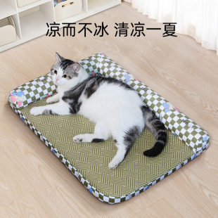 通用可拆洗猫咪床垫子狗窝夏季 猫窝夏天凉席睡垫四季 清凉宠物用品