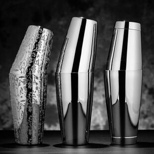 波士顿摇酒壶不锈钢调酒器套装雪克壶鸡尾酒调酒工具酒吧用具摇壶