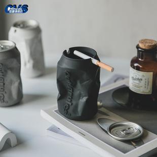 潮流办公室 久处不厌水泥ins风高档带盖家用客厅烟灰缸创意个性