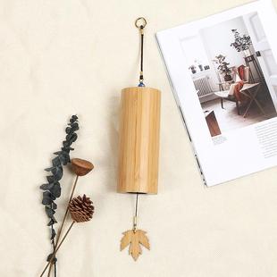 日式和弦竹风铃户外庭园露营阳台装饰铃铛挂件治愈冥想风铃礼物