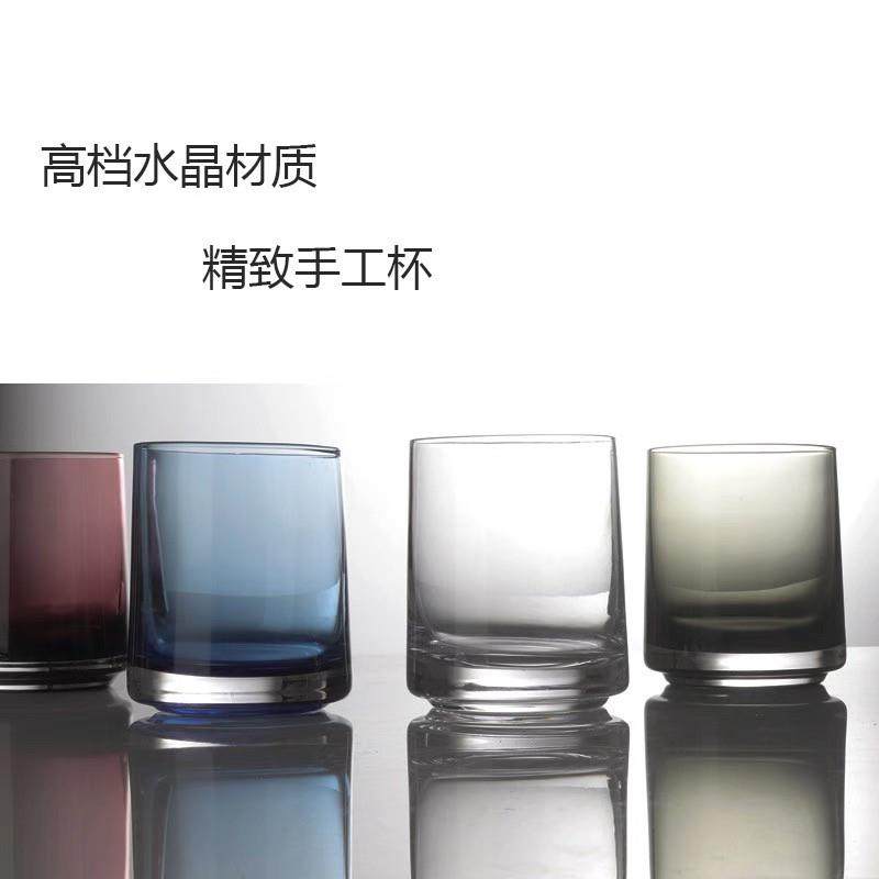 高档水晶杯酒店漱口杯水杯威士忌杯果汁杯情侣玻璃杯双色刷牙杯,餐饮具,洋酒/威士忌杯,淘宝优惠券,粉丝福利购,淘宝优惠卷