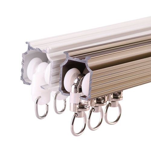 重型窗帘轨道加厚2.0mm电泳铝合金窗帘杆直轨件导轨大方直轨