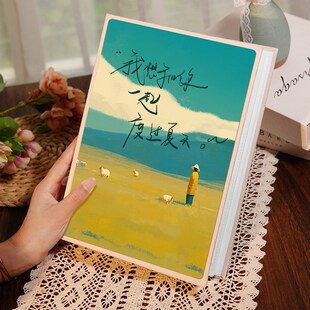 5寸6寸小相册本纪念册情侣大容量五寸六照片收纳旅行记录影集相簿