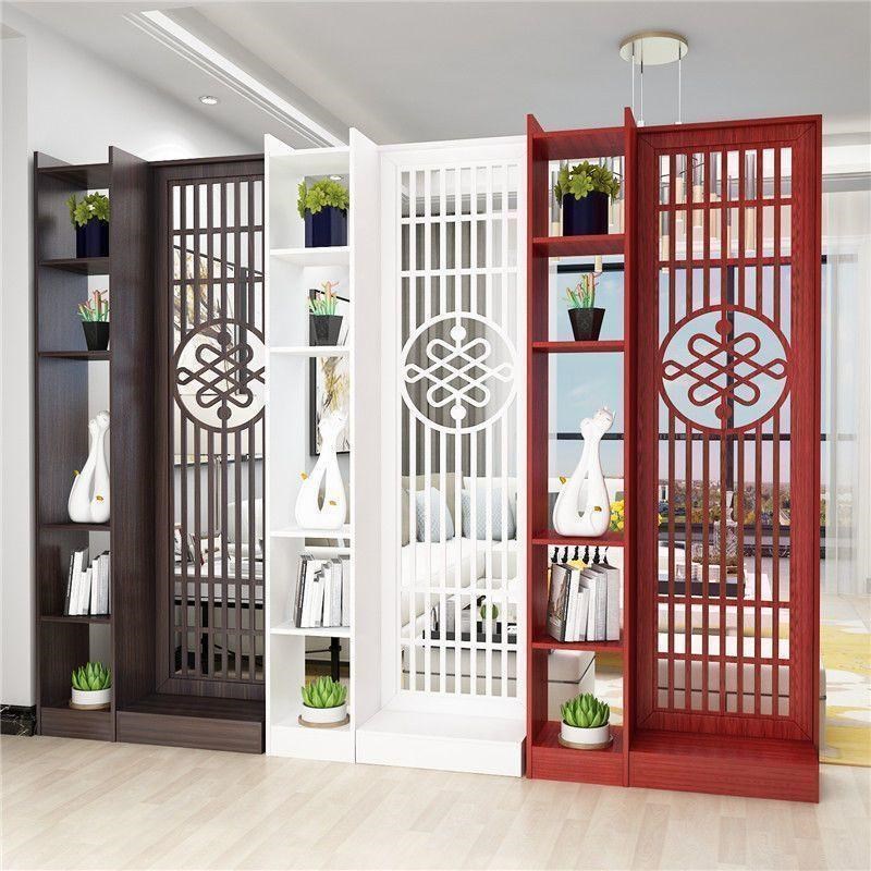 入户屏风客厅新中式实木遮挡隔断柜装饰置物架进门玄关柜简约现代