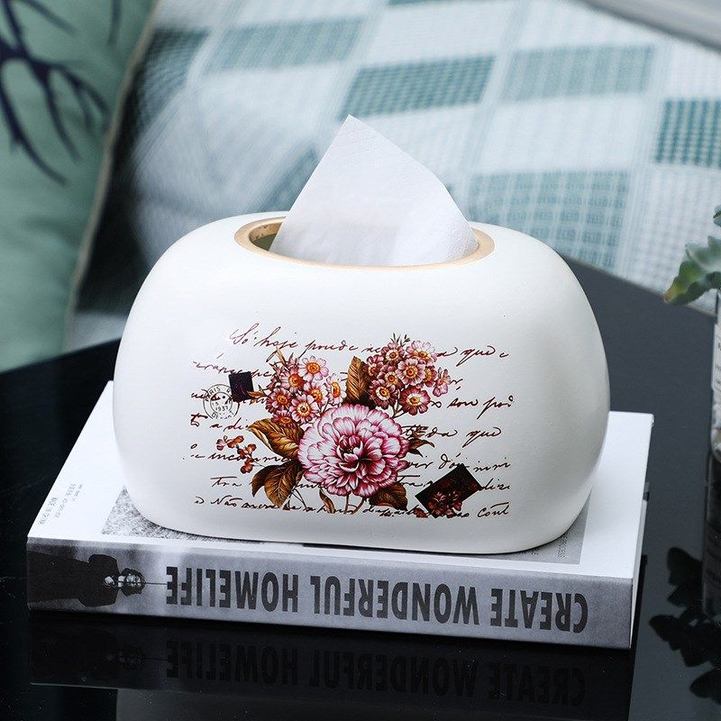 美式纸巾盒摆件简约客厅家用欧式餐巾抽纸盒创意陶瓷茶几收纳凌之,特色手工艺,其他特色工艺品,淘宝优惠券,粉丝福利购,淘宝优惠卷