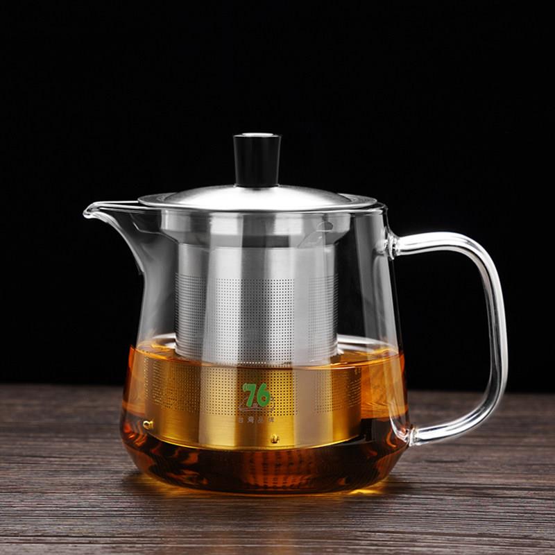 台湾76泡茶壶茶水分离飘逸杯办公室玻璃过滤简易茶壶冲茶茶具套组