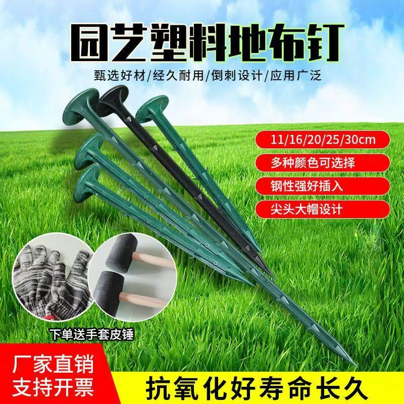 塑料地钉拉枝大棚温室农用地膜钉遮阳网果园艺倒刺地插防草布地钉