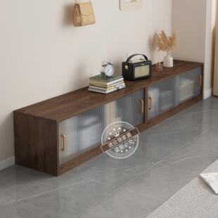 实木定制飘窗柜地柜阳台柜矮柜带门矮柜长条柜收纳柜书柜组合松木