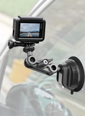 适用GoProinsta360onex4Action汽车遮阳板车载运动相机支架吸盘款