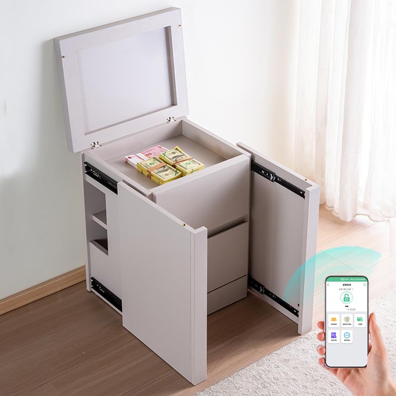 鑫誉度暗格床头柜多功能隐藏式防盗大容量保险柜带锁收纳柜中柜