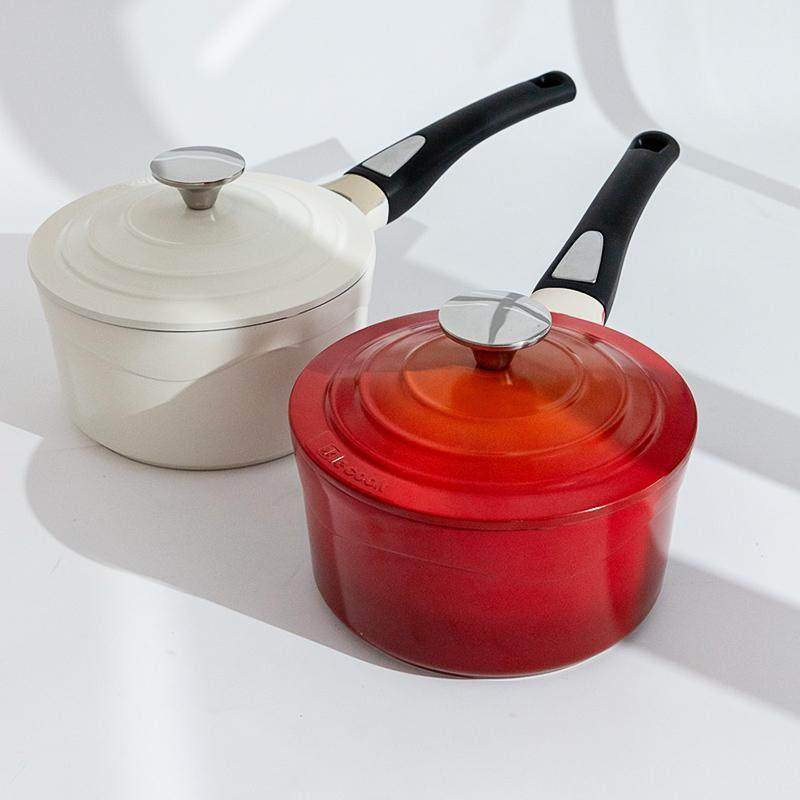 巧厨 出欧美高端尾货 18CM陶瓷小奶锅不粘锅 燃气电磁炉通用