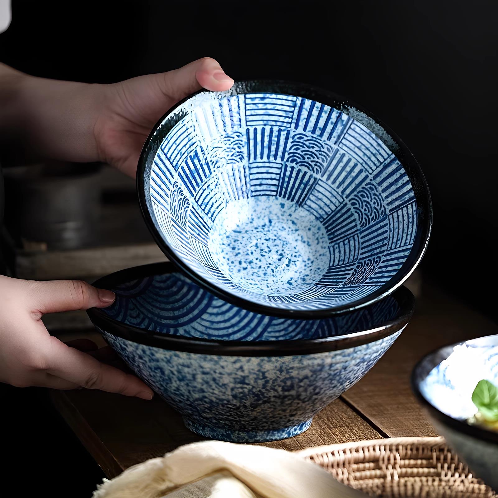 覆古斗笠碗陶瓷面 面碗家用泡面 面碗2025新款饭碗个人专用汤碗漂