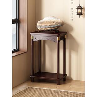 山水奇石摆放架假山造景摆件石头底座托架泰山石收藏实木展示架