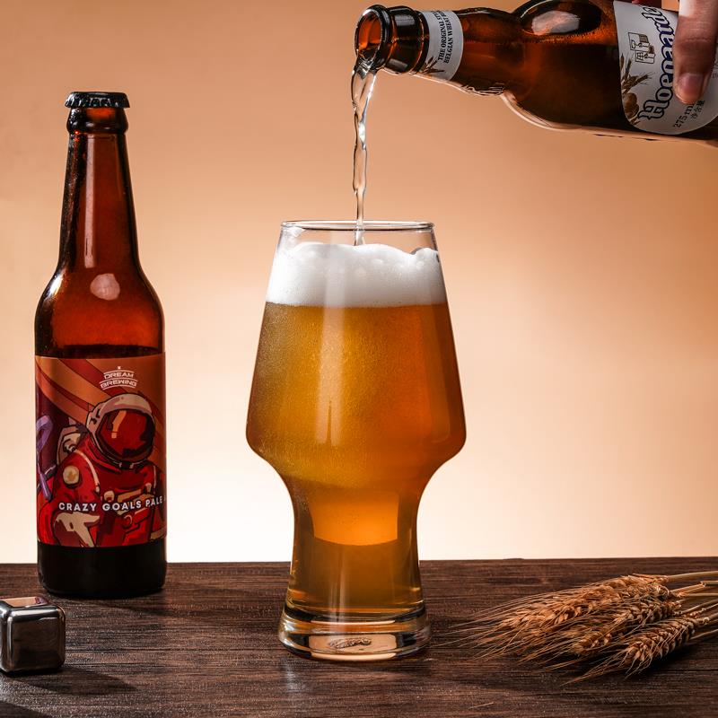 泰国进口无铅玻璃精酿啤酒杯IPA杯创意水杯饮料杯支持logo定制