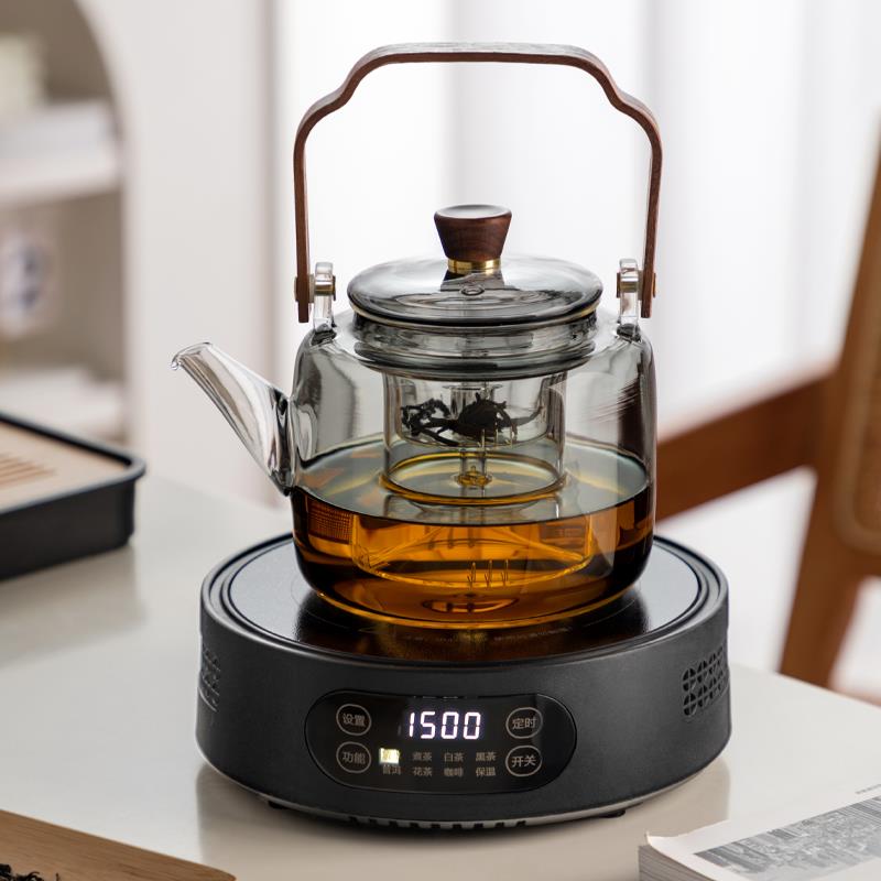 电陶炉煮茶器加厚玻璃泡茶壶新款小型围炉套装家用烧水电热茶炉