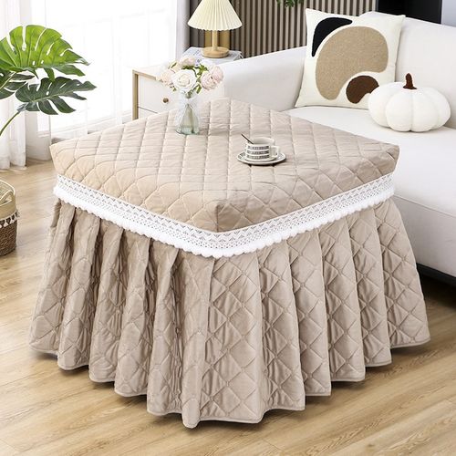 冬季加厚双面绒烤火桌子罩正方形取暖电烤炉加厚烤火套子麻将机罩