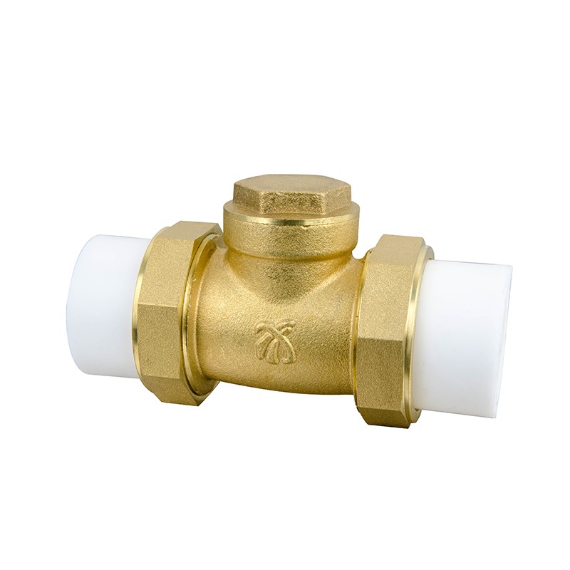 热熔活接卧式PPR黄铜止回阀返止水逆流自来水管4分6分1寸工厂直销
