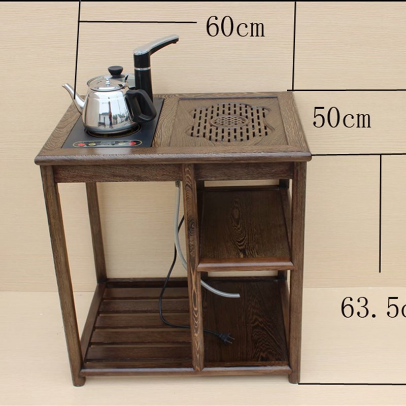 鸡翅木中式小茶几红木简约小茶桌实木泡茶桌休闲圈椅情人台圆桌子
