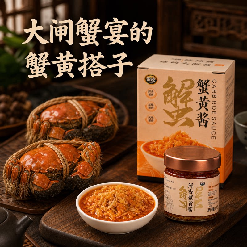 田迹蟹黄酱不加蛋黄真蟹黄蟹肉