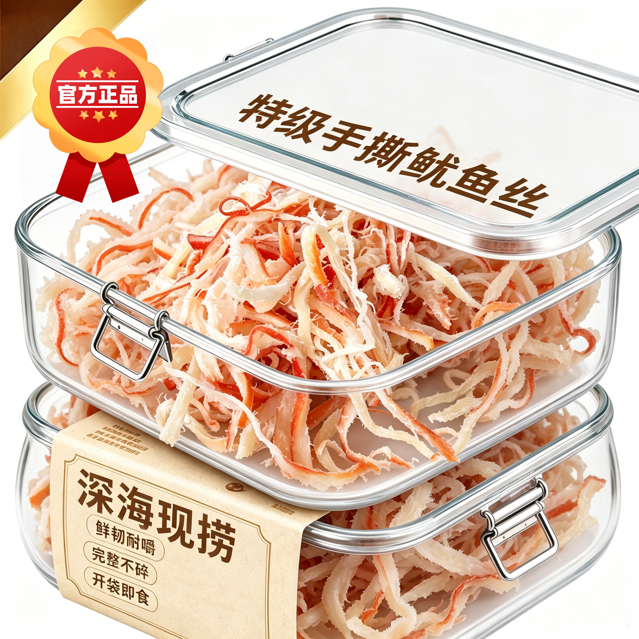 山东特产碳烤手撕大罐装鱿鱼丝鱿鱼干零食即食鱿鱼休闲海鲜味零食