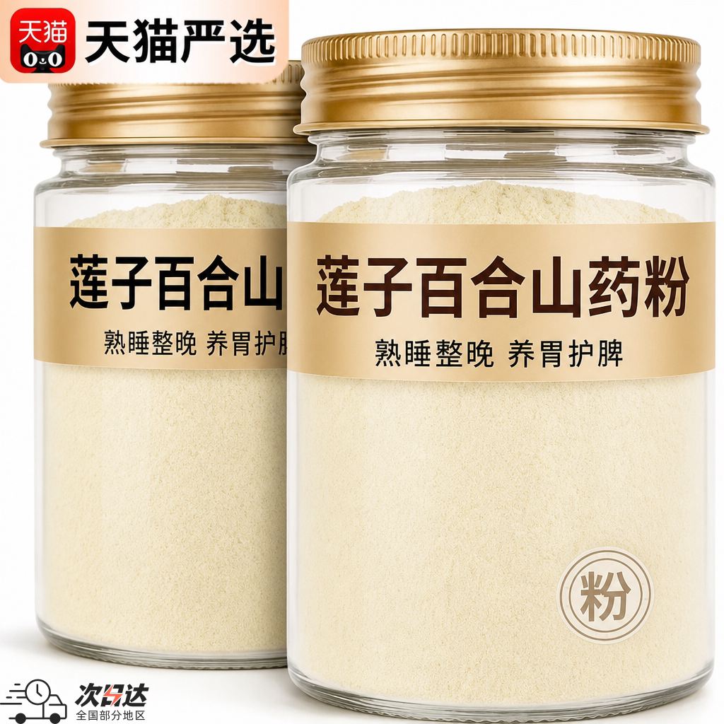 央妈推荐莲子百合山药粉官方旗舰店独立包装正品富硒营养粗粮代餐