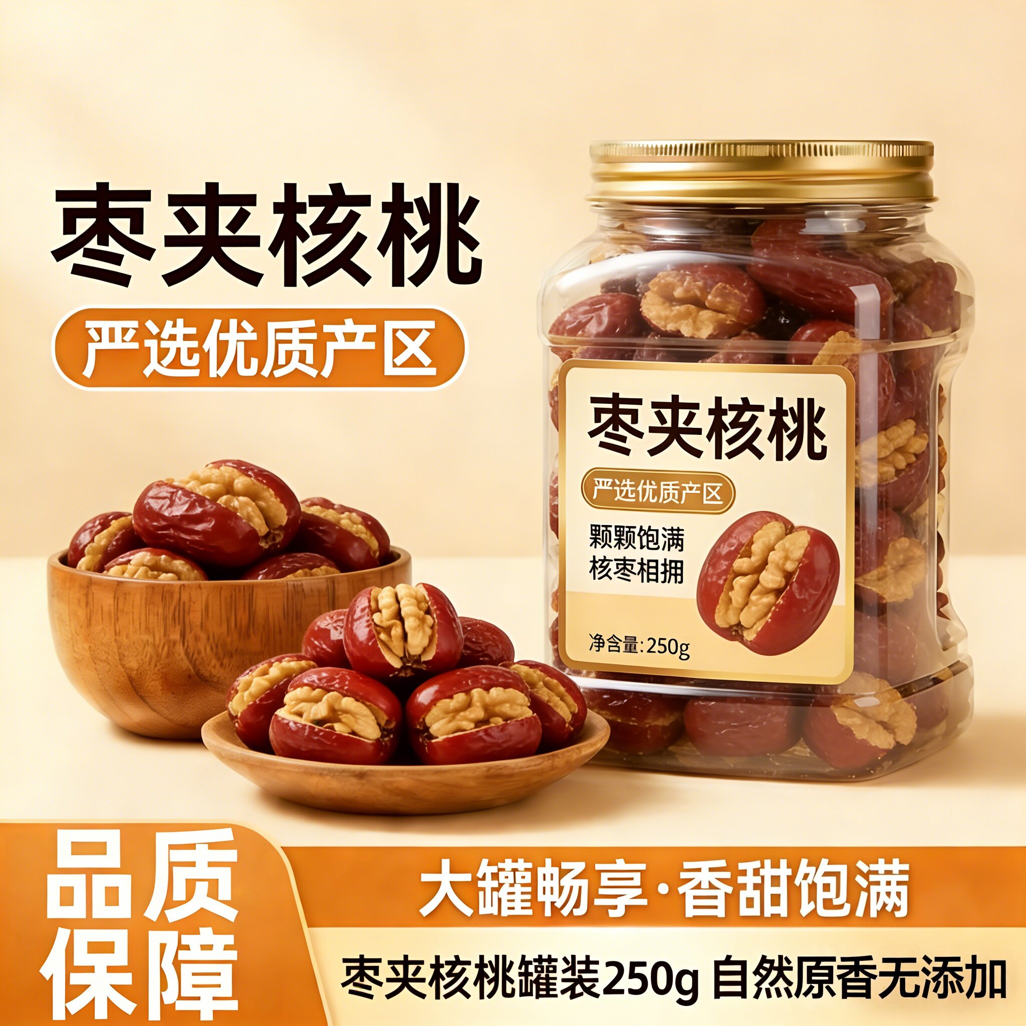 农科院枣夹核桃红枣特级新疆特产无核蜜饯果干健康小零食休闲食品